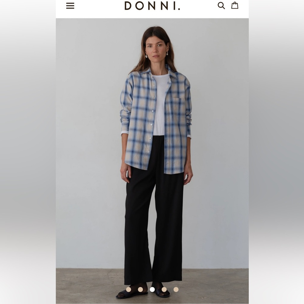 DONNI Simple Crepe Black Trousers - Picture 5 of 11